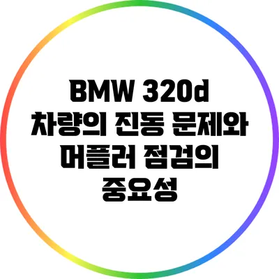 BMW 320d 차량의 진동 문제와 머플러 점검의 중요성