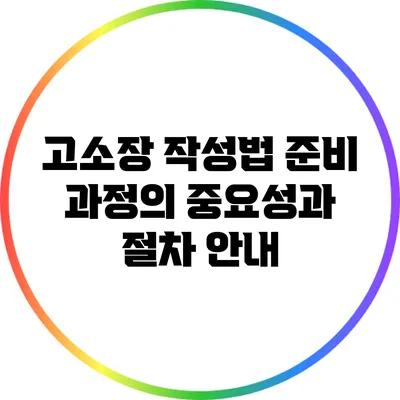 고소장 작성법: 준비 과정의 중요성과 절차 안내