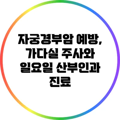 자궁경부암 예방, 가다실 주사와 일요일 산부인과 진료