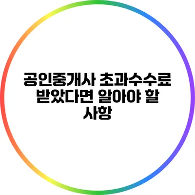 공인중개사 초과수수료 받았다면 알아야 할 사항