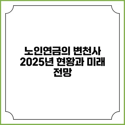 노인연금의 변천사 2025년 현황과 미래 전망