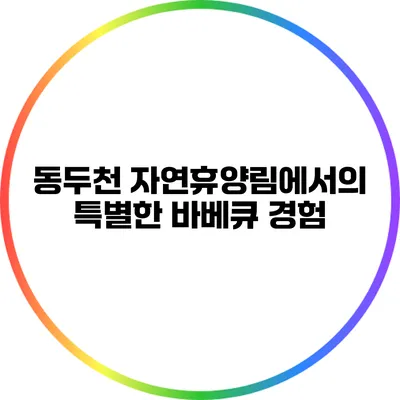 동두천 자연휴양림에서의 특별한 바베큐 경험