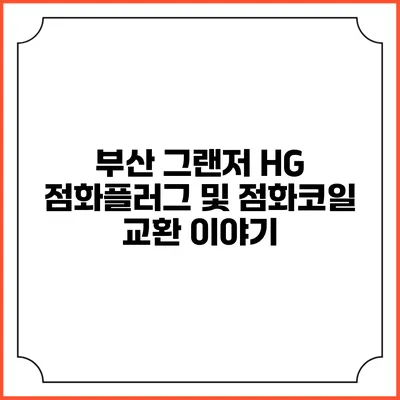 부산 그랜저 HG 점화플러그 및 점화코일 교환 이야기