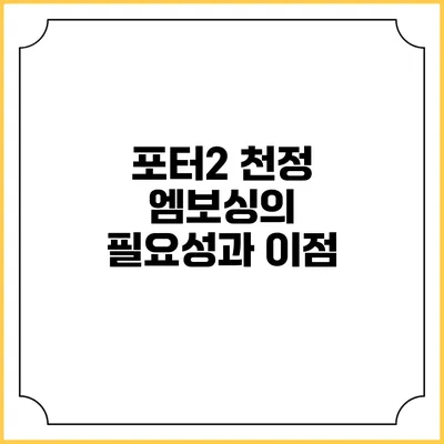 포터2 천정 엠보싱의 필요성과 이점